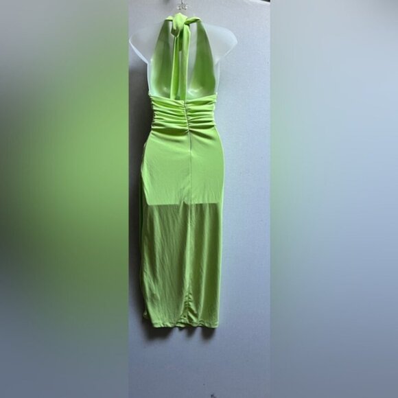 NWT Zara halter ruched midi dress Sz S - Picture 4 of 15